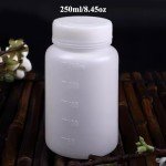 5-Pack 250ml Food Grade PE Wide Mouth Bottles