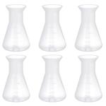 Plastic Conical Erlenmeyer Flasks - 6 Pack, 50ml
