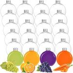 24 Pack 10 Oz Reusable Plastic Bottles with Caps
