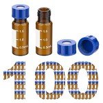 Autosampler Vials 2ml with Blue Screw Caps, 100pcs