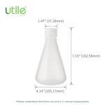 Plastic Erlenmeyer Flask Set with Screw Caps, 6pcs