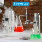 12-Piece 25ml Narrow Mouth Erlenmeyer Flask Set