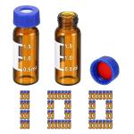 PATIKIL 2ml Autosampler Vials with Septa, 100 Pack