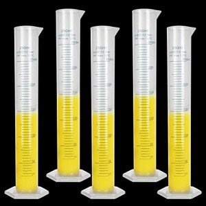 250ml Plastic Graduated Cylinder Set - 5 Pack