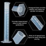 10-Pack 100ml Transparent Graduated Measuring Cylinders