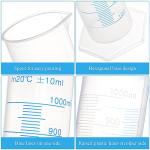 4 Pack 1000ml Plastic Graduated Measure Cylinders