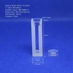 Quartz Semi-Micro Cuvettes with Lid (2pcs)
