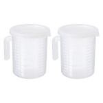 PATIKIL 2-Pack 250ml Plastic Measuring Beaker