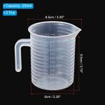 PATIKIL 2-Pack 250ml Plastic Measuring Beaker
