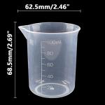 Waziaqoc 100ml Plastic Graduated Beakers - 3 Pack
