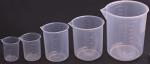 Shapenty Clear Graduated Plastic Measuring Cups - 5 Pack