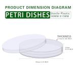 10 Pack Sterile Plastic Petri Dishes 90mm