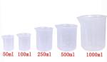 Shapenty Clear Graduated Plastic Measuring Cups - 5 Pack