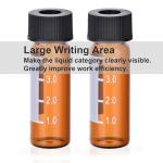 ESHATO 100 Pack 4ML Amber Autosampler Vials