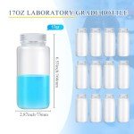 Tatuo 12-Pack 500ml Wide Mouth Reagent Bottles