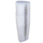 Triangular Graduated Plastic Beakers - 32 oz, 10 Pack