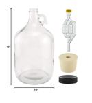 1 Gallon Glass Fermenting Jug with Handle Set