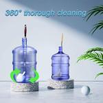 3-Pack Long Handle Bottle Brushes with Caps