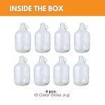 Clear Glass Jug, 1 Gallon (Pack of 8)