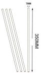 Set of 4 Glass Stirring Rods - 13.8 Inch