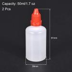 50ml Plastic Dropper Bottles, Pack of 2