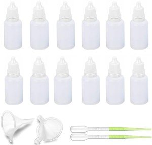 12PCS 5ML Squeezable Dropper Bottles Set