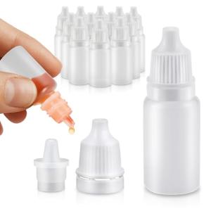 50 Pack 5ml Plastic Dropper Bottles with Caps