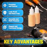 50 Pack 5ml Plastic Dropper Bottles with Caps