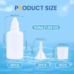 50ML Plastic Dropper Bottles - Set of 6