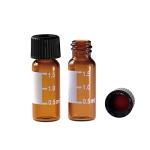 Amber 2 ML Autosampler Vials with Black Caps