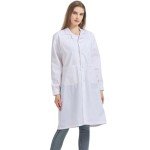 Women's White Long-Sleeve Professional Lab Coat