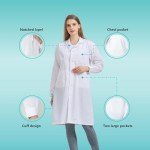 Women's White Long-Sleeve Professional Lab Coat