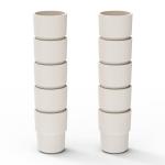 Labasics 10-Pack Natural Rubber Stopper for Lab Glassware