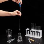 PATIKIL 10ml Glass Pipette with Rubber Cap Kit