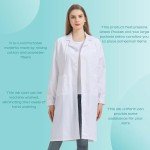 Women's White Long-Sleeve Professional Lab Coat