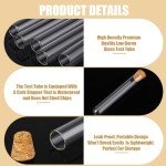 100PCS Glass Test Tubes with Cork Stoppers