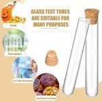 100PCS Glass Test Tubes with Cork Stoppers