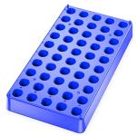Blue Stackable Vial Rack - 2 Pieces, 50 Holds