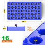 Blue Stackable Vial Rack - 2 Pieces, 50 Holds