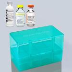 Medication Vial Storage Box - 8 Holes, Green