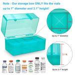 Medication Vial Storage Box - 8 Holes, Green