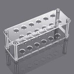 Acrylic Test Tube Holder with Handle, 12 Capacity