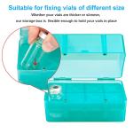 Medication Vial Storage Box - 8 Holes, Green