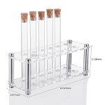 Acrylic Test Tube Holder with Handle, 12 Capacity