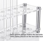 Acrylic Test Tube Holder with Handle, 12 Capacity