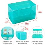 Medication Vial Storage Box - 8 Holes, Green