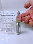 Acrylic Test Tube Holder with Handle, 12 Capacity