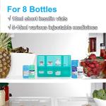 Medication Vial Storage Box - 8 Holes, Green