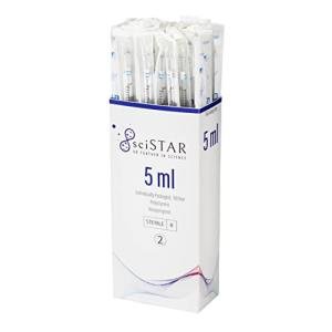 SciStar 5mL Sterile Serological Pipettes (50 Pack)