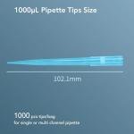 Visosci 1000uL Blue Pipette Tips - 1000 Pack